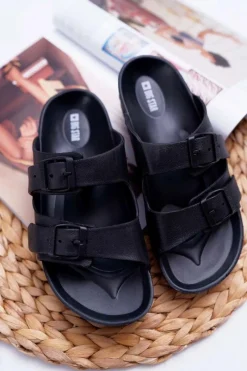 Klapki Sportowe|Klapki Damskie Big Star>Big Star Shoes Klapki Damskie Big Star Czarne AA274A156