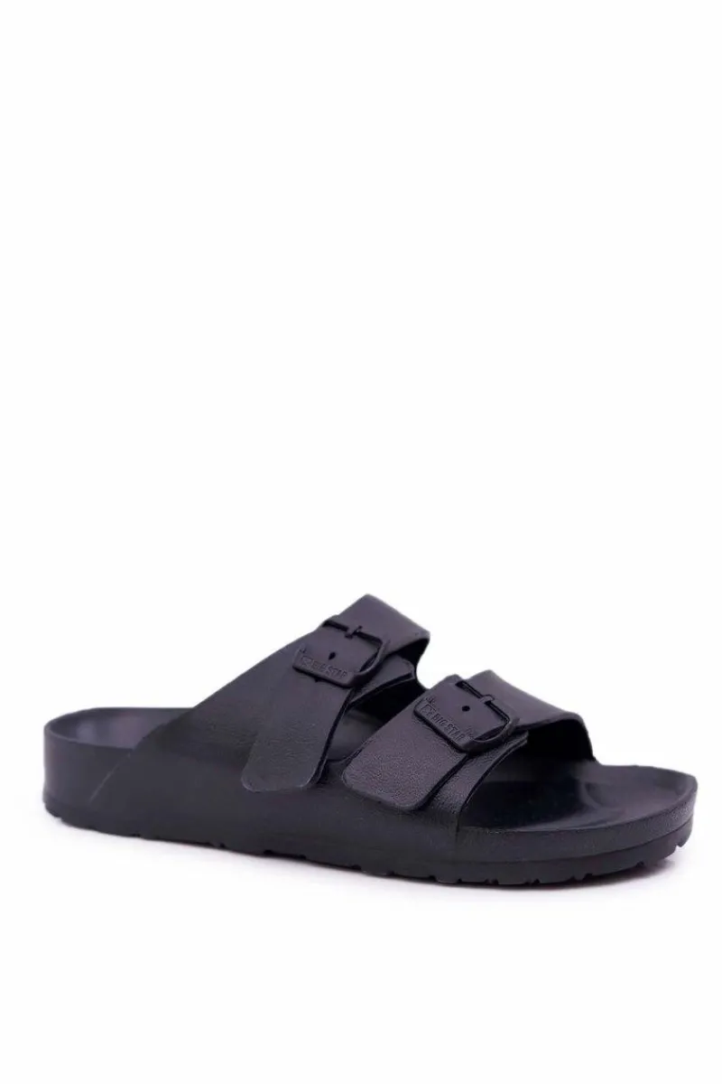 Klapki Sportowe|Klapki Damskie Big Star>Big Star Shoes Klapki Damskie Big Star Czarne AA274A156