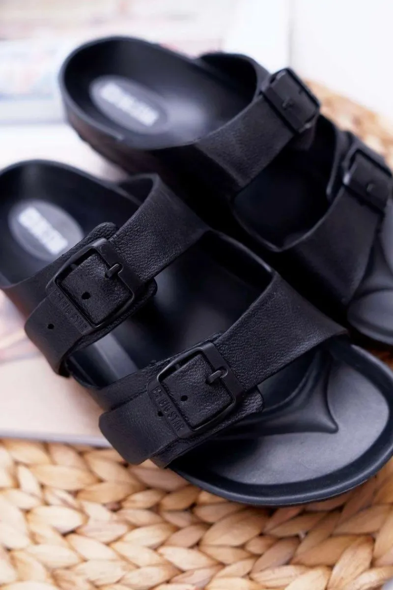 Klapki Sportowe|Klapki Damskie Big Star>Big Star Shoes Klapki Damskie Big Star Czarne AA274A156