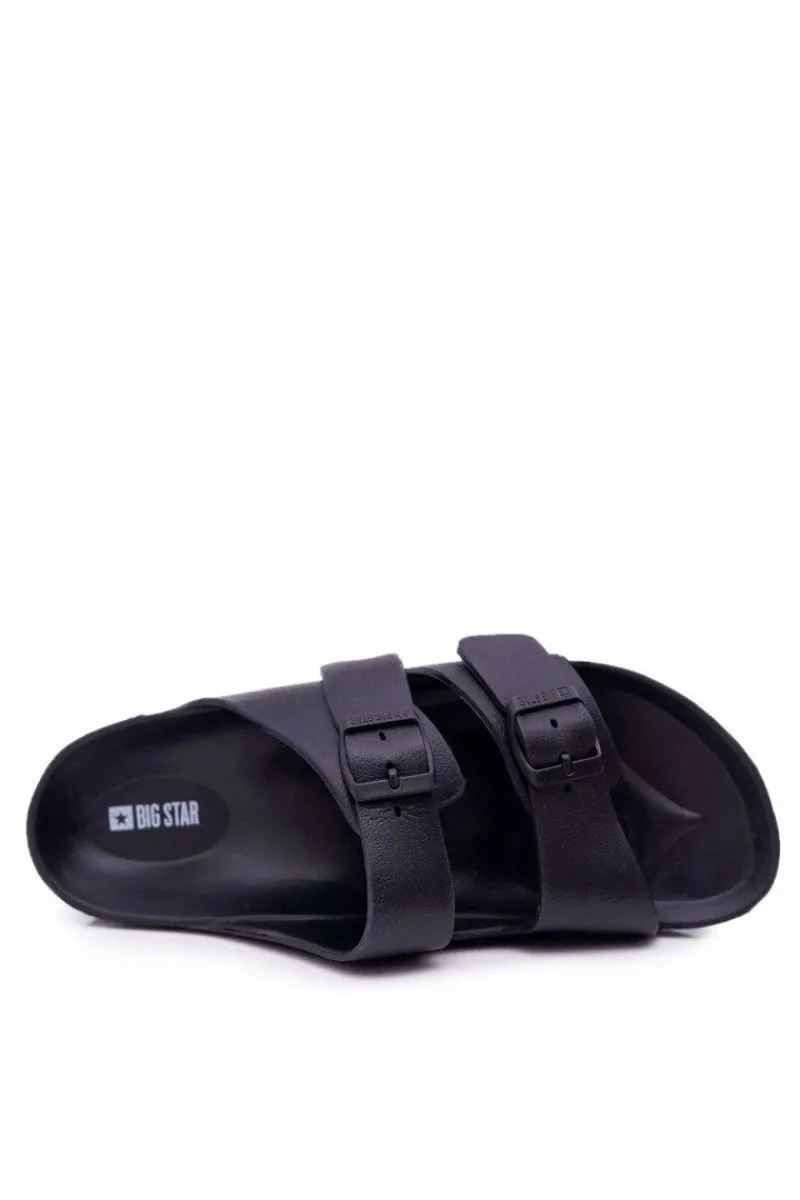 Klapki Sportowe|Klapki Damskie Big Star>Big Star Shoes Klapki Damskie Big Star Czarne AA274A156