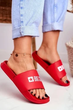 Online Big Star Shoes Klapki Damskie Big Star Czerwone GG274041