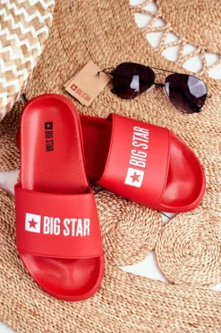 Online Big Star Shoes Klapki Damskie Big Star Czerwone GG274041
