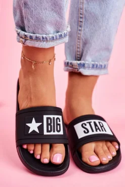 Online Klapki Damskie Big Star Czarne DD274A266 Damskie Klapki Sportowe|Klapki Damskie Big Star