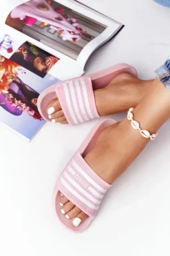 Sale Klapki Damskie Big Star FF274A352 Różowe Damskie Klapki Sportowe|Klapki Damskie Big Star