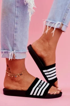 Online Klapki Damskie Big Star FF274A353 Czarne Damskie Klapki Sportowe|Klapki Damskie Big Star