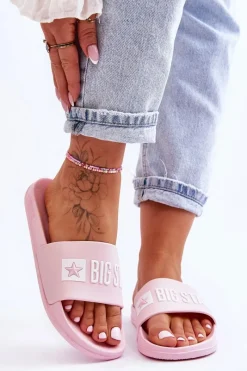 Klapki Sportowe|Klapki Damskie Big Star>Big Star Shoes Klapki Damskie Big Star FF274A201 Różowe