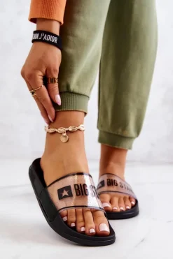 Hot Big Star Shoes Klapki Damskie Big Star JJ274639 Czarne