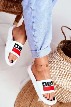 Klapki Sportowe|Klapki Damskie Big Star>Big Star Shoes Klapki Damskie Big Star Klasyk Białe GG274047