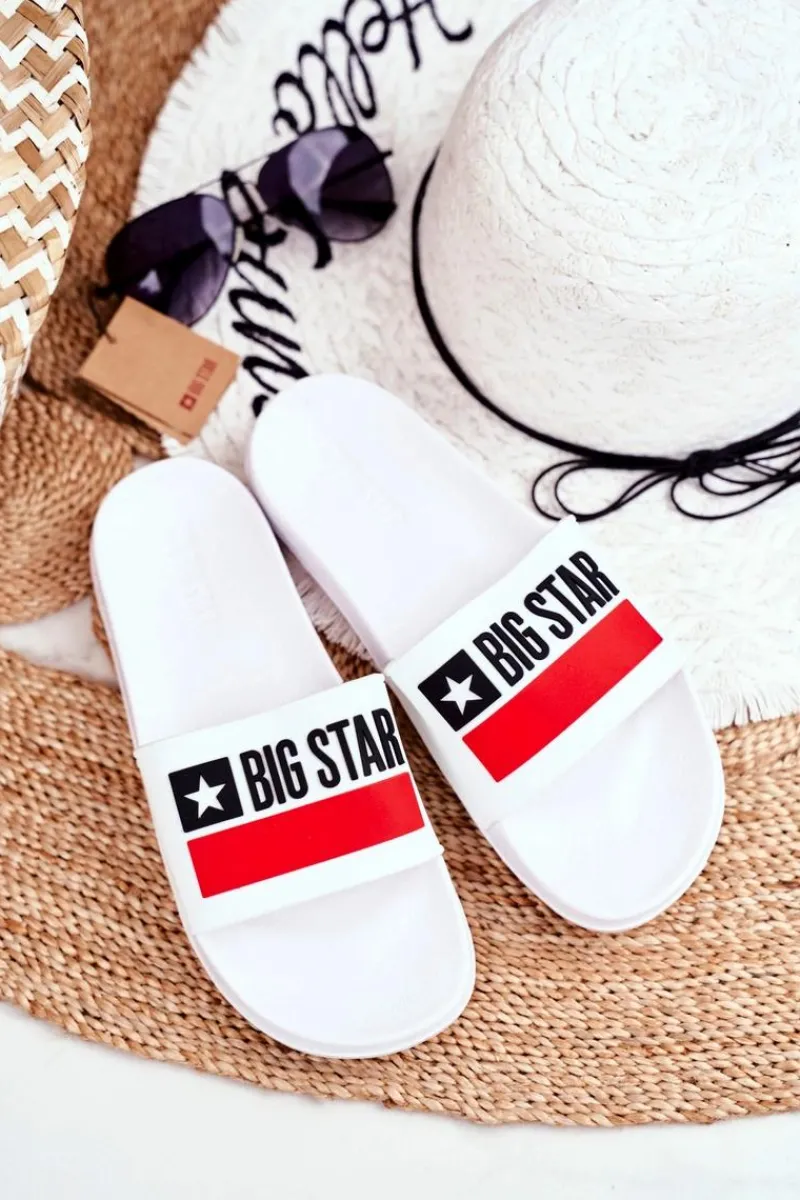 Klapki Sportowe|Klapki Damskie Big Star>Big Star Shoes Klapki Damskie Big Star Klasyk Białe GG274047