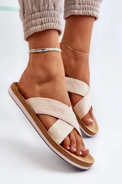 Clearance Klapki Damskie Big Star NN274A057 Beżowe Damskie Klapki Damskie Big Star|Klapki Damskie Klasyczne