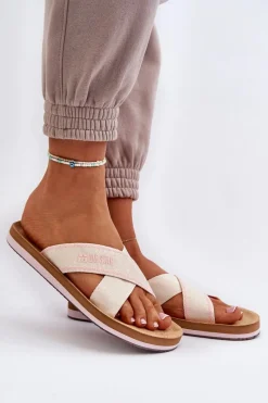 Clearance Klapki Damskie Big Star NN274A057 Beżowe Damskie Klapki Damskie Big Star|Klapki Damskie Klasyczne