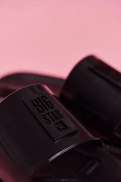 Sale Klapki Damskie Big Star na Platformie Czarne FF274813 Damskie Klapki Sportowe|Klapki Damskie Big Star