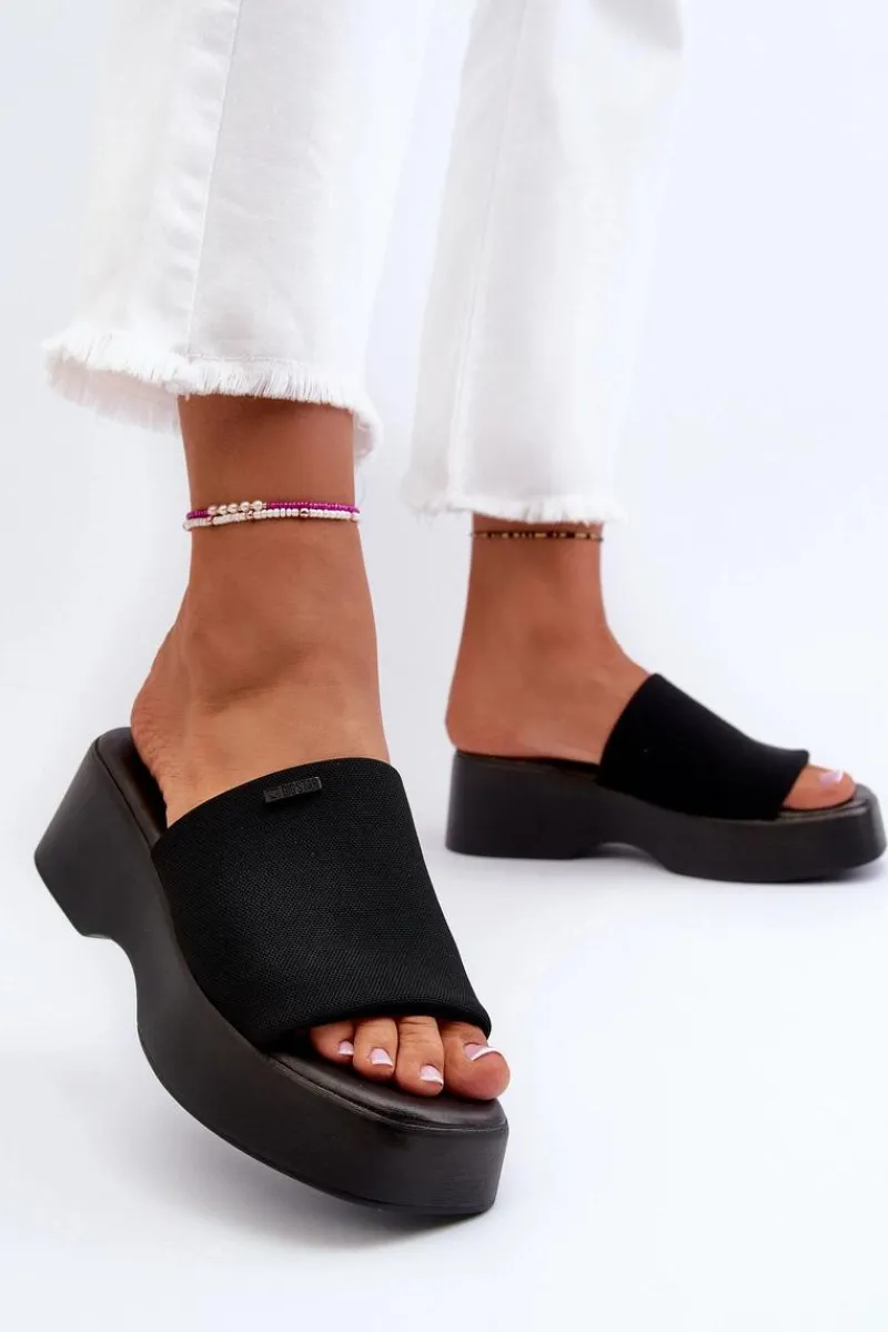 Clearance Big Star Shoes Klapki Damskie Big Star NN274021 Czarne