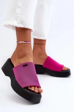 Klapki Damskie Big Star|Klapki Damskie Klasyczne>Big Star Shoes Klapki Damskie Big Star NN274026 Fuksja