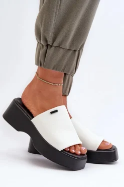 Discount Klapki Damskie Big Star NN274022 Białe Damskie Klapki Damskie Big Star|Klapki Damskie Klasyczne