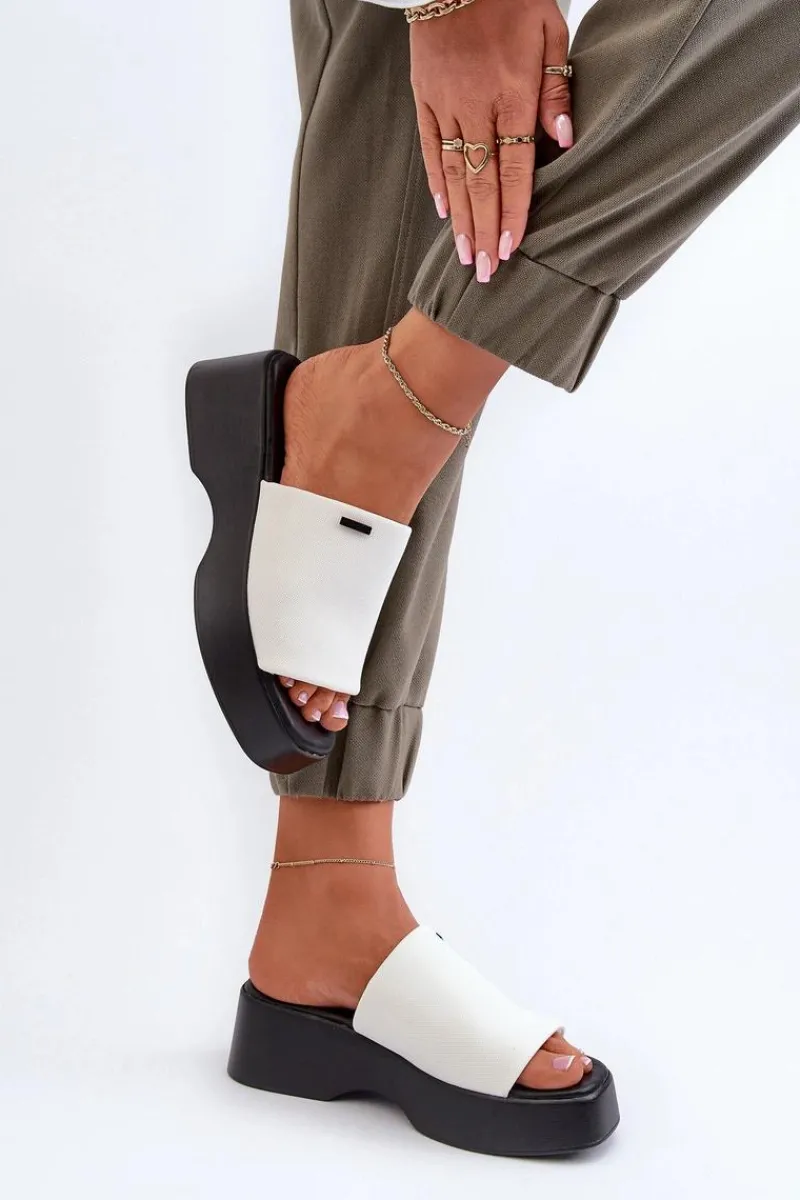 Discount Klapki Damskie Big Star NN274022 Białe Damskie Klapki Damskie Big Star|Klapki Damskie Klasyczne