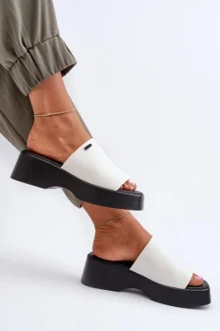 Discount Klapki Damskie Big Star NN274022 Białe Damskie Klapki Damskie Big Star|Klapki Damskie Klasyczne