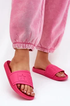 Outlet Klapki Damskie Big Star NN274A668 Fuksja Damskie Klapki Sportowe|Klapki Damskie Big Star