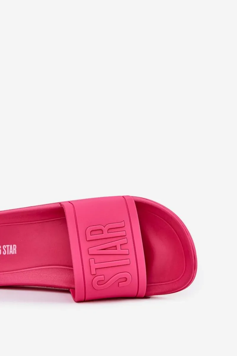 Outlet Klapki Damskie Big Star NN274A668 Fuksja Damskie Klapki Sportowe|Klapki Damskie Big Star