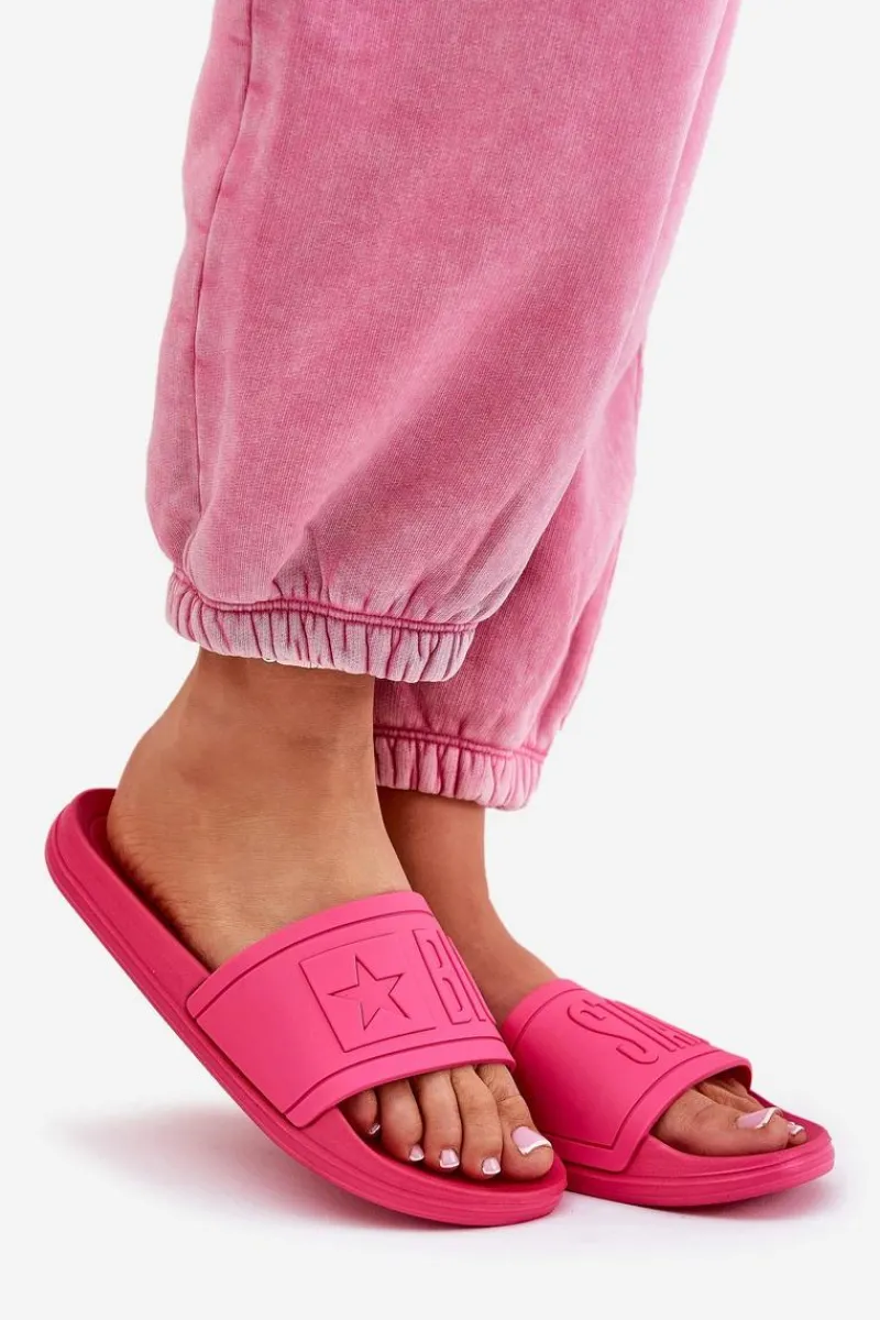 Outlet Klapki Damskie Big Star NN274A668 Fuksja Damskie Klapki Sportowe|Klapki Damskie Big Star