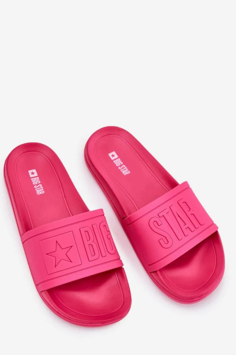 Outlet Klapki Damskie Big Star NN274A668 Fuksja Damskie Klapki Sportowe|Klapki Damskie Big Star