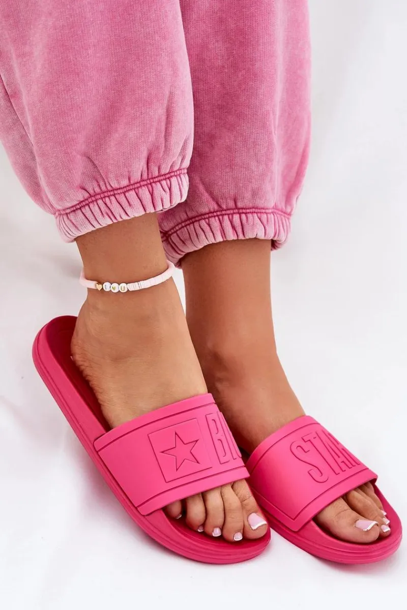 Outlet Klapki Damskie Big Star NN274A668 Fuksja Damskie Klapki Sportowe|Klapki Damskie Big Star