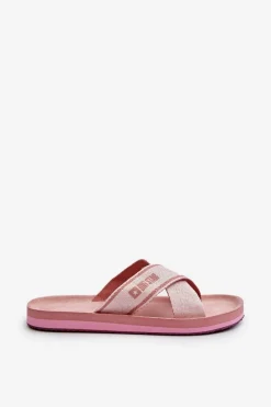 Clearance Big Star Shoes Klapki Damskie Big Star NN274A058 Różowe Różowy