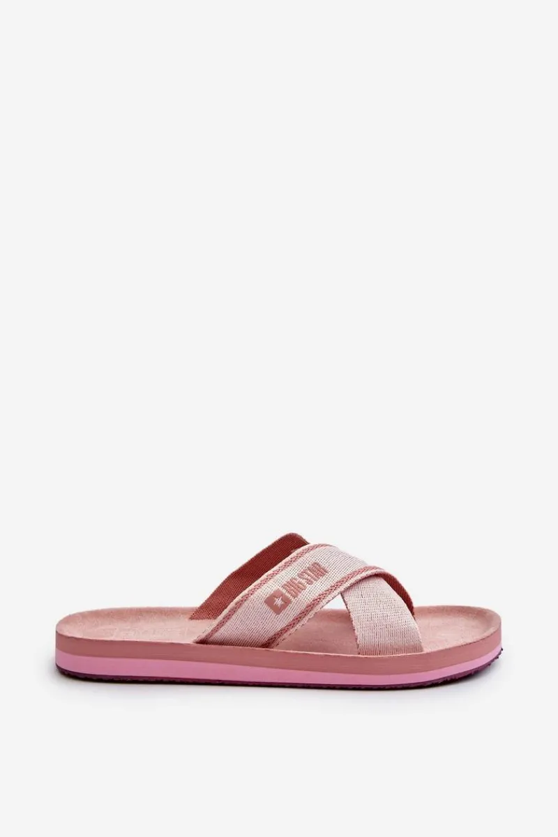 Clearance Big Star Shoes Klapki Damskie Big Star NN274A058 Różowe Różowy