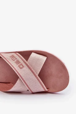 Clearance Big Star Shoes Klapki Damskie Big Star NN274A058 Różowe Różowy