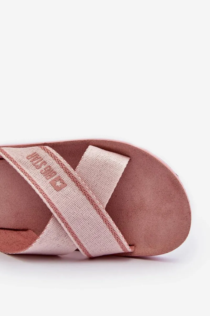 Clearance Big Star Shoes Klapki Damskie Big Star NN274A058 Różowe Różowy