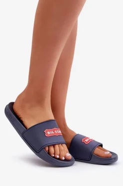 New Big Star Shoes Klapki Damskie Big Star OO274039 Granatowe Niebieski