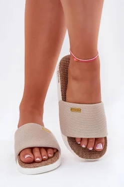 Best Klapki Damskie Big Star RR274A102 Beżowe Damskie Klapki Damskie Big Star|Klapki Damskie Klasyczne