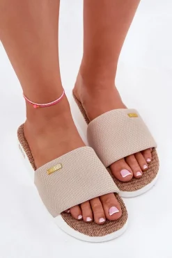 Best Klapki Damskie Big Star RR274A102 Beżowe Damskie Klapki Damskie Big Star|Klapki Damskie Klasyczne