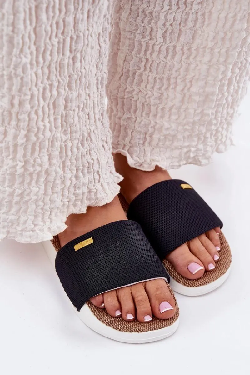 Sale Big Star Shoes Klapki Damskie Big Star RR274A108 Czarne Czarny