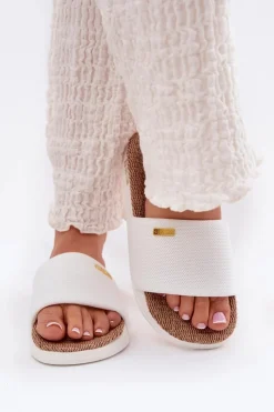 Hot Klapki Damskie Big Star RR274A103 Białe Damskie Klapki Damskie Big Star|Klapki Na Platformie