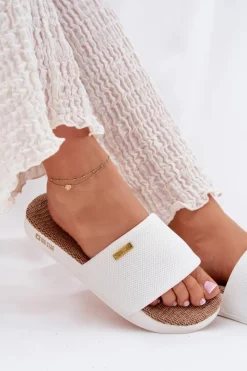 Hot Klapki Damskie Big Star RR274A103 Białe Damskie Klapki Damskie Big Star|Klapki Na Platformie