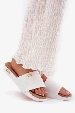 Hot Klapki Damskie Big Star RR274A103 Białe Damskie Klapki Damskie Big Star|Klapki Na Platformie