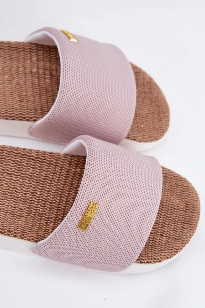 Klapki Damskie Big Star|Klapki Na Platformie>Big Star Shoes Klapki Damskie Big Star RR274A105 Jasnoróżowe Różowy