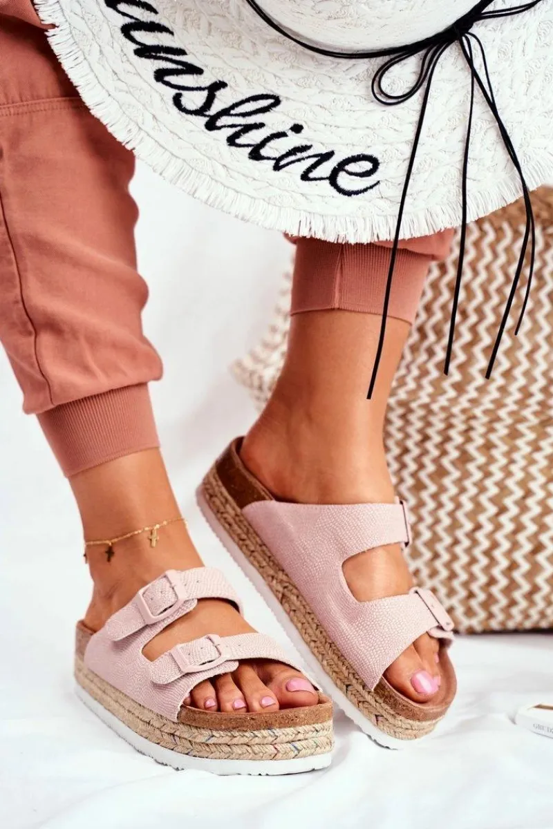 Outlet Klapki Damskie Big Star Różowe FF274669 Damskie Klapki Damskie Big Star|Klapki Damskie Klasyczne