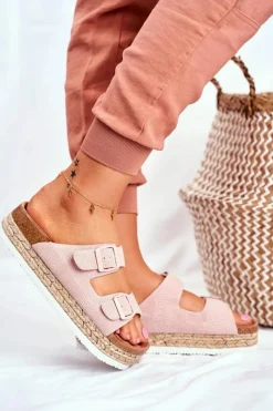 Outlet Klapki Damskie Big Star Różowe FF274669 Damskie Klapki Damskie Big Star|Klapki Damskie Klasyczne