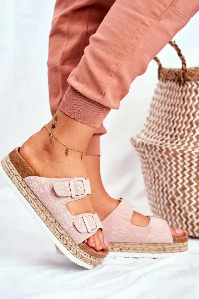 Outlet Klapki Damskie Big Star Różowe FF274669 Damskie Klapki Damskie Big Star|Klapki Damskie Klasyczne