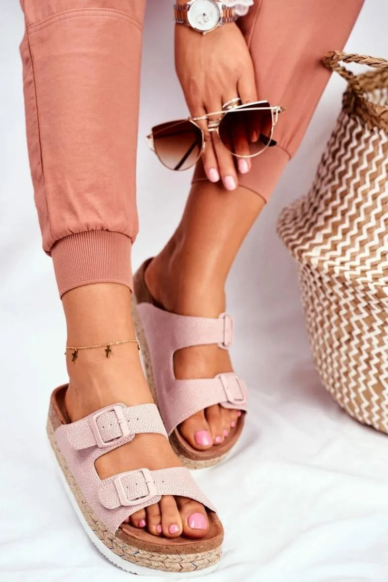 Outlet Klapki Damskie Big Star Różowe FF274669 Damskie Klapki Damskie Big Star|Klapki Damskie Klasyczne