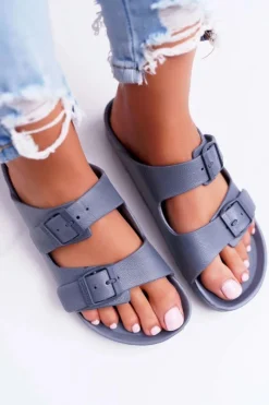 Klapki Damskie Big Star Szare AA274A155 Damskie Klapki Sportowe|Klapki Damskie Big Star