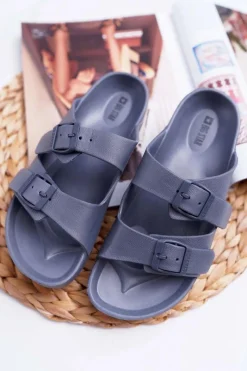 Klapki Damskie Big Star Szare AA274A155 Damskie Klapki Sportowe|Klapki Damskie Big Star