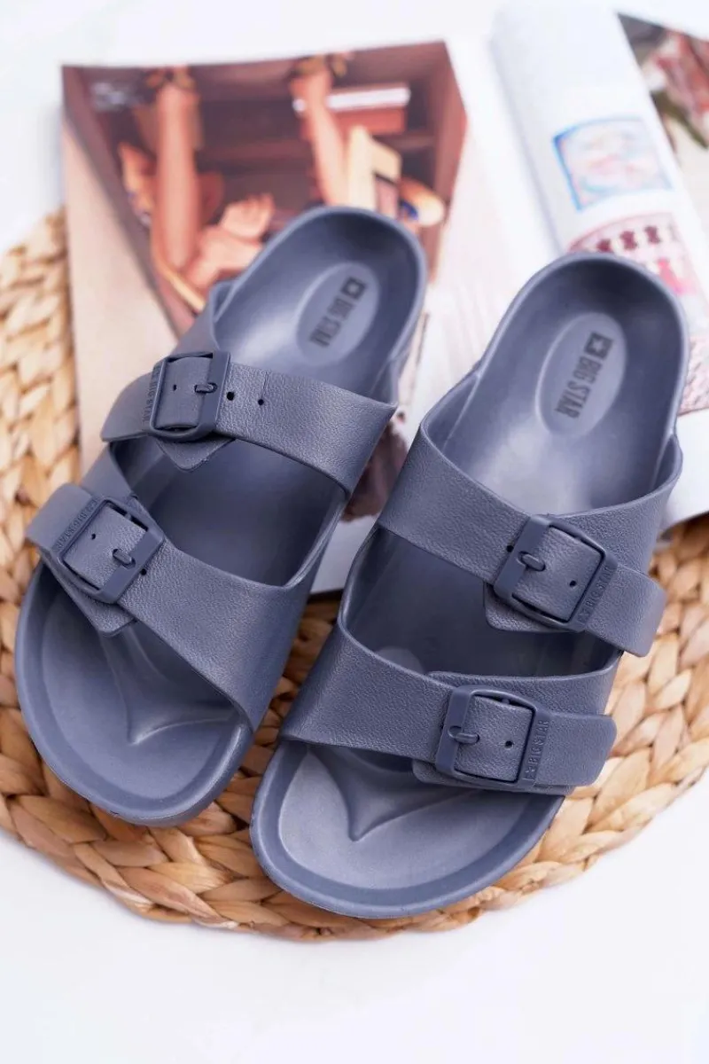 Klapki Damskie Big Star Szare AA274A155 Damskie Klapki Sportowe|Klapki Damskie Big Star