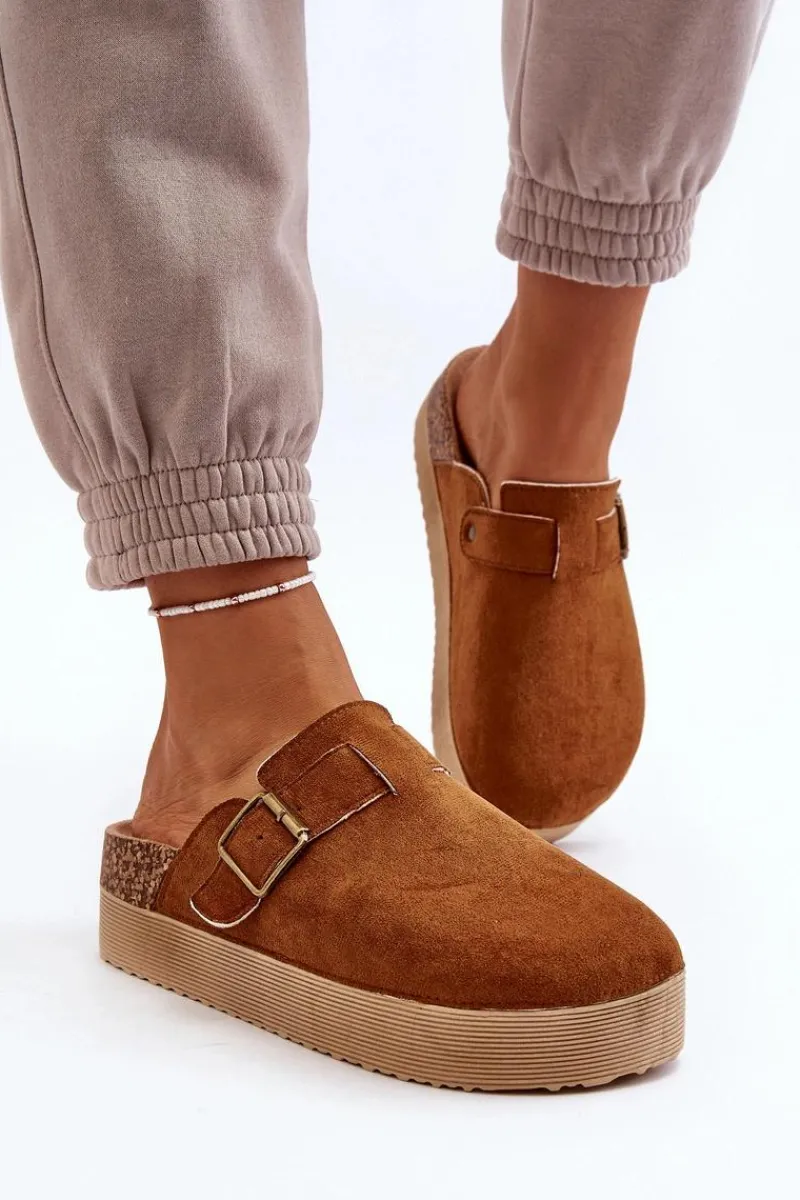 Klapki Korkowe|Klapki Na Platformie>Boto Klapki Damskie Chodaki Na Platformie Camel Jorffia