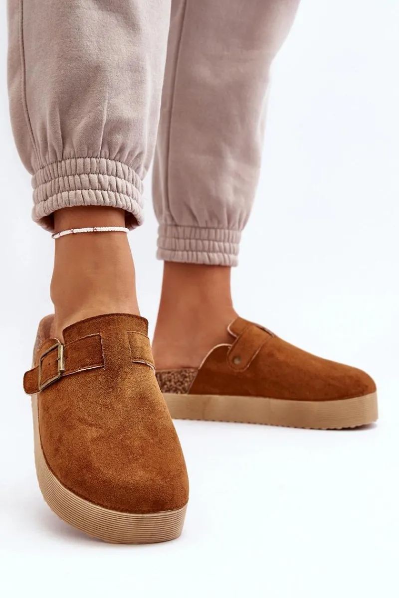 Klapki Korkowe|Klapki Na Platformie>Boto Klapki Damskie Chodaki Na Platformie Camel Jorffia