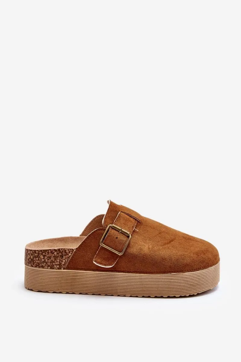 Klapki Korkowe|Klapki Na Platformie>Boto Klapki Damskie Chodaki Na Platformie Camel Jorffia