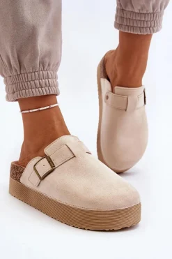 Best Klapki Damskie Chodaki Na Platformie Jasnobeżowe Jorffia Damskie Klapki Korkowe|Klapki Na Platformie