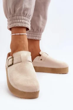 Best Klapki Damskie Chodaki Na Platformie Jasnobeżowe Jorffia Damskie Klapki Korkowe|Klapki Na Platformie